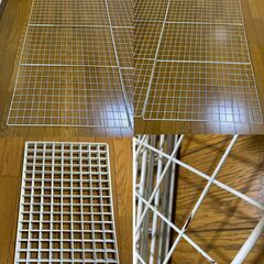 【中古/長期保管品/お引取り限定】■ワイヤーネット10枚セット■ホワイト■W330mm×L620mm■の画像