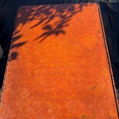 根来塗 低卓 古民具 座卓 民芸家具 天板クラックあり の画像