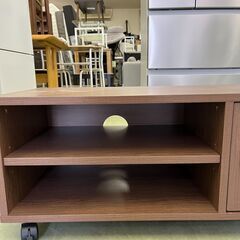 【リサイクルショップ ピカソ 小松原】📺✨キャスター付き木目調テレビボード（幅85cm・32インチ対応）✨★1019★の画像