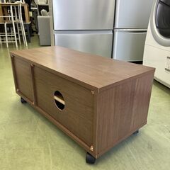 【リサイクルショップ ピカソ 小松原】📺✨キャスター付き木目調テレビボード（幅85cm・32インチ対応）✨★1019★の画像