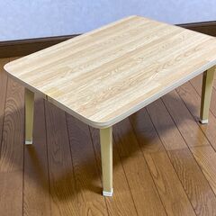 交渉中です！【中古/長期保管品/お引取対応可】■折りたたみ式ミニテーブル■ナチュラル色■W600mm×D450mm×H285mm■の画像