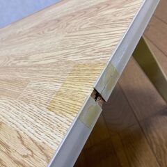 交渉中です！【中古/長期保管品/お引取対応可】■折りたたみ式ミニテーブル■ナチュラル色■W600mm×D450mm×H285mm■の画像