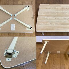 交渉中です！【中古/長期保管品/お引取対応可】■折りたたみ式ミニテーブル■ナチュラル色■W600mm×D450mm×H285mm■の画像