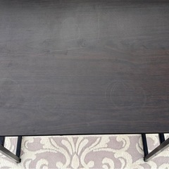 木目調×アイアンフレーム デスク｜棚付き シンプルデザインの画像