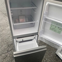 NO B730🌈福岡市内配送設置無料✨🌈AQR-13J-S 冷蔵庫 ブラッシュシルバー [126L /2ドア /右開きタイプ] 2020年の画像