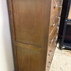 昭和レトロ　ヴィンテージ　飾り棚付きタンス　珍しい　ガラの画像