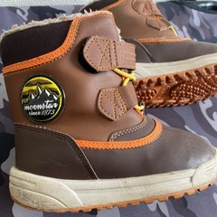 冬用キッズブーツ ブラウン17cmの画像