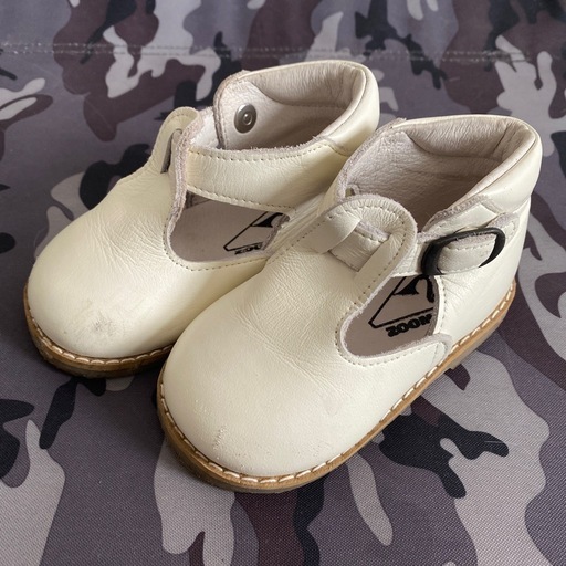 本革ベビーシューズホワイト12.5cm (K K K) 上野幌のキッズ用品《子供