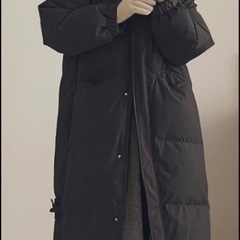 ファー付きロングダウンコートの画像