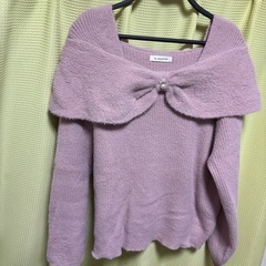 新品未使用　リボンニットの画像