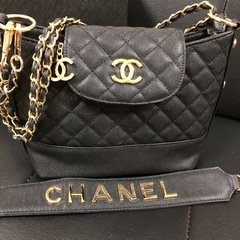 CHANEL シャネル ノベルティ ショルダーバッグ ゴールドチェーン ブラック　2way ⑦の画像
