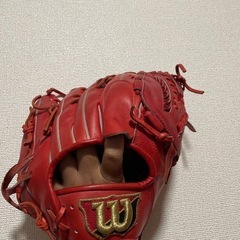 Wilson® stuff ウィルソン スタッフ 軟式 投手用グローブ Redの画像