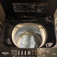 ハイセンス　Hisense 5.5kg 2018年　縦型　洗濯機　黒の画像