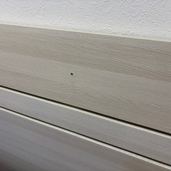 ダブルベッドフレーム ホワイトウォッシュの画像