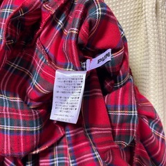 プニューズ　赤チェックティアードスカートの画像