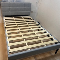 ファブリックベッド コイルマットレス セットの画像