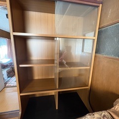 昭和レトロ　アンティーク　本棚　書棚　の画像