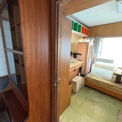 昭和レトロ　ライティングデスク？　本棚　飾り棚　書棚
の画像