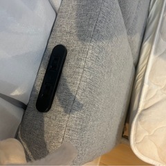 ベッド ファブリックベッド ライトグレー 海外風の画像