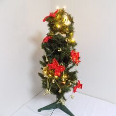 ※引き取り先決定済み※X'mas ツリー　高さ９０cm　巾３０cm　経過年数など不明　点灯確認済み　【非対面取引です】の画像