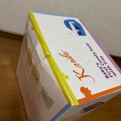 ☆Karibu ベビーチェア　トレイ付き　オレンジ　ほぼ未使用☆の画像