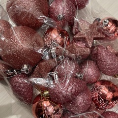 クリスマスオーナメント❤︎ピンクラメの画像