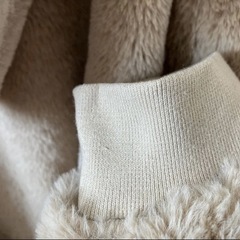 ベージュ ボアジャケットLの画像