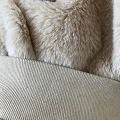 ベージュ ボアジャケットLの画像