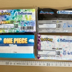 ポケモン ワンピース ポケットティッシュ 4個セット まとめ売りの画像