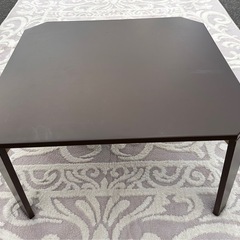 ニトリ 折りたたみテーブル シャイン2 6060｜ダークブラウンの画像