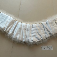 白　ファーショールの画像