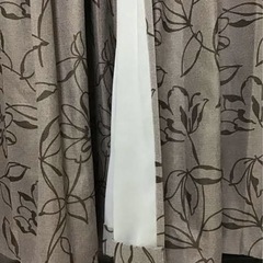 カーテン 茶色 花柄 高さ約184cm×横約107cm 2点セットの画像