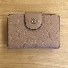 コーチ　シグネチャーブラウン２つ折財布I②【新品未使用】の画像