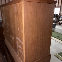 GYP1217 木製飾り棚　食器棚　昭和レトロ　ヴィンテージ の画像