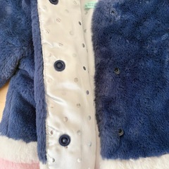 超美品 ベビー ベビー服　70 80 ファー コート ファーコート 上着の画像