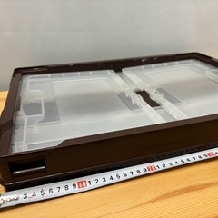 【数日取り下げます🙇】折りたたみコンテナ 焦茶色 1個の画像