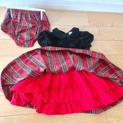 美品 ベビー服 ドレス 80 90 クリスマス ワンピースの画像