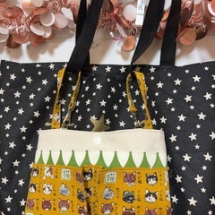 バッグインバッグ サコッシュ 作業ポーチ ナースポーチ  オーガナイザー 猫図鑑の画像