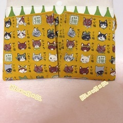 バッグインバッグ サコッシュ 作業ポーチ ナースポーチ  オーガナイザー 猫図鑑の画像