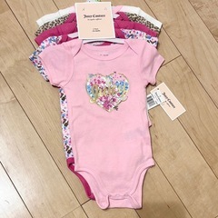 新品 60 70 ベビー服　ジューシークチュール Juicy Couture ロンパース 4枚の画像