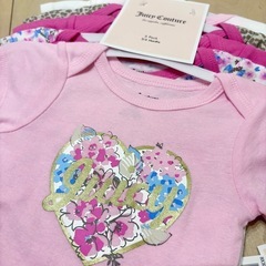 新品 60 70 ベビー服　ジューシークチュール Juicy Couture ロンパース 4枚の画像