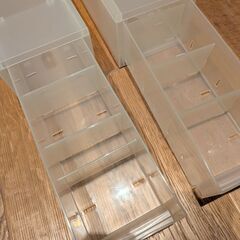 【お譲りします】無印良品ポリプロピレンケース引出式ハーフ・浅型の画像