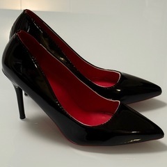 パテント風レッドソールパンプス 25センチの画像