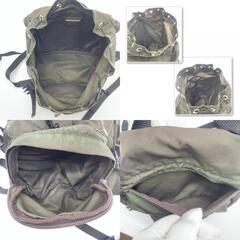 PRADA プラダ 巾着型 リュックサック バックパック デイパック テスートナイロン カーキ 白タグ 三角ロゴプレート トライアングルロゴプレートの画像