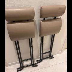 【使用期間わずか】二脚セット　ハイチェア　ニトリ　折りたたみ】の画像