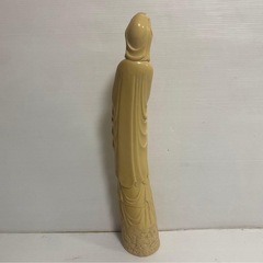 樹脂製 練物 観音菩薩像 象牙風 観音菩薩像　龍乗観音 縁起物 オブジェ 置物の画像