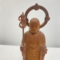 仏像 地蔵菩薩 輪光背 木彫り 木彫の画像