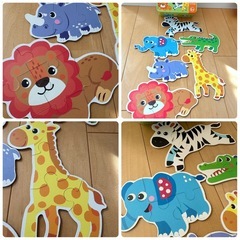 ベビー 幼児 パズル 恐竜 動物 ゾウ ライオンの画像
