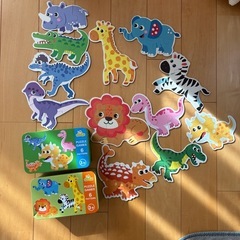 ベビー 幼児 パズル 恐竜 動物 ゾウ ライオンの画像