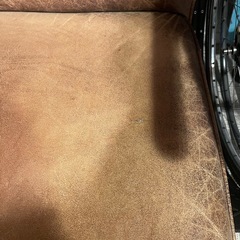 【無料！】本革 バウンスソファ 1人〜2人掛け｜木製アーム×スチールフレーム｜ヴィンテージ風の画像